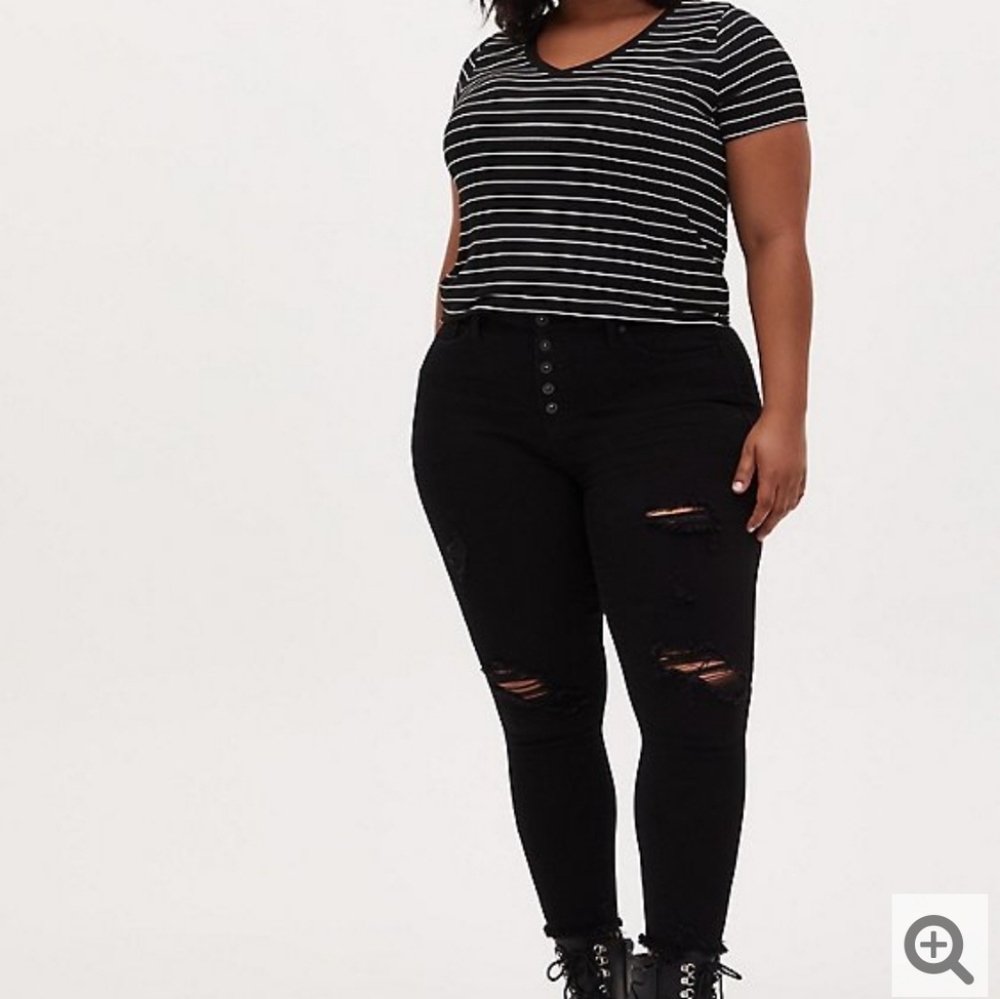 Torrid SKY HIGH SKINNY JEAN - PREMIUM STRETCH BLAC